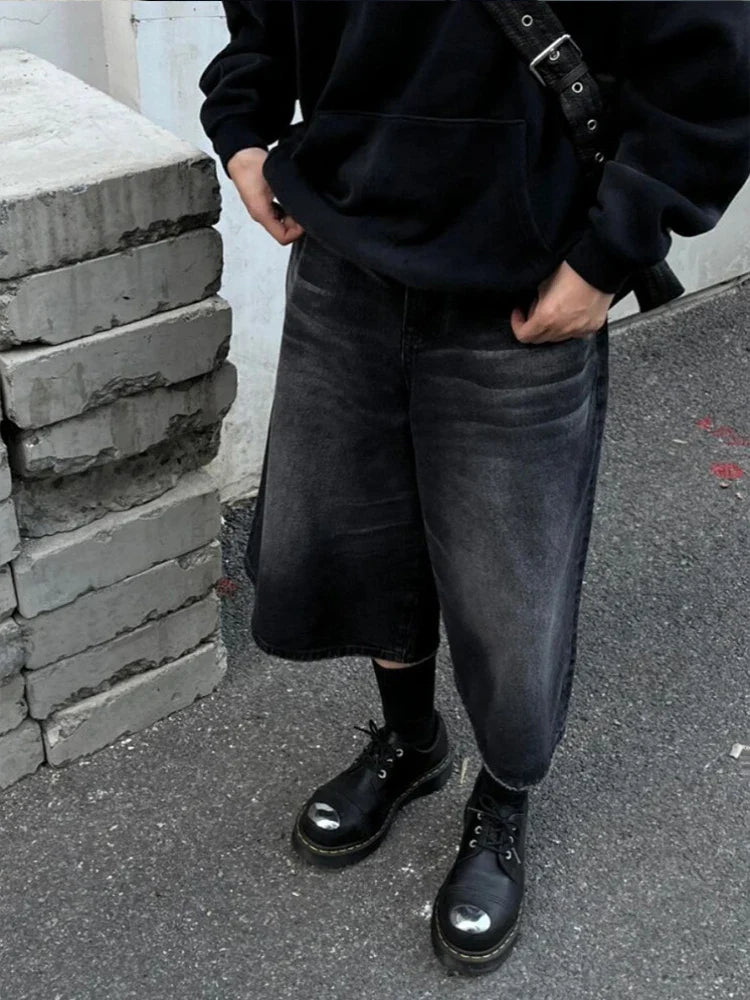 Heidi Baggy Wide Leg Denim Culotte Jeans