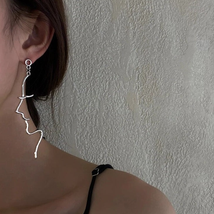 Abstract Face Shape Earrings