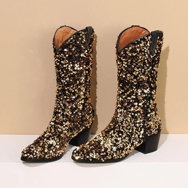 Kenna Sequin Cowboy Boots