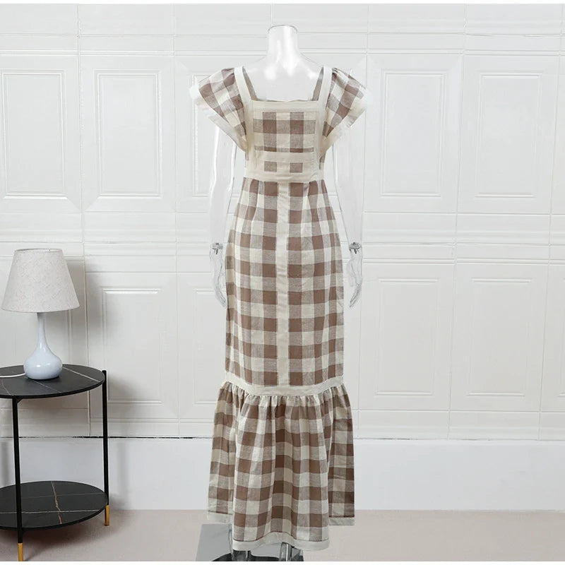 Ramona Ruffle Sleeve Square Neck Maxi Dress