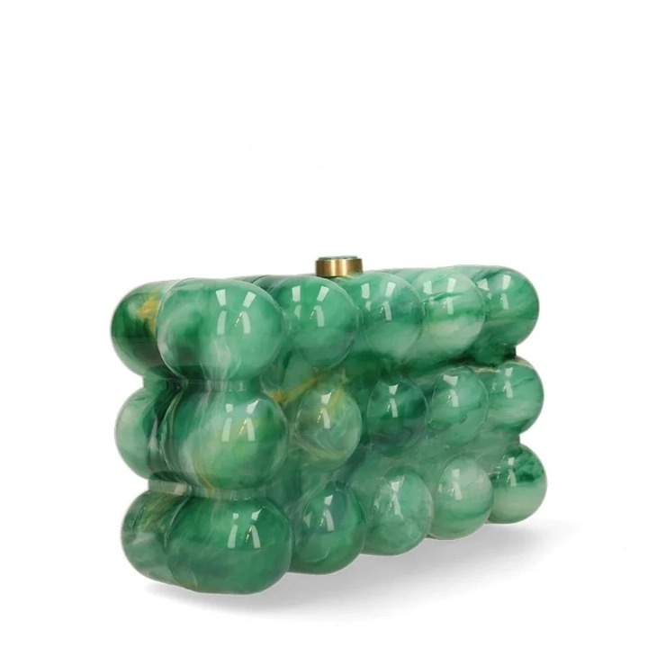 Seona Acrylic Pearly Bubble Evening Clutch Bag