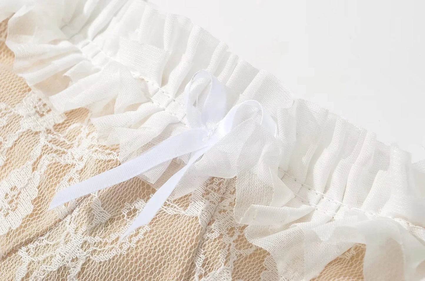 Clydie Lace Mesh Bodycon Midi Dress