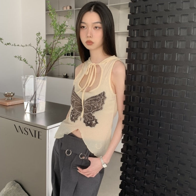 Saachi Butterfly Hooded Tank Top