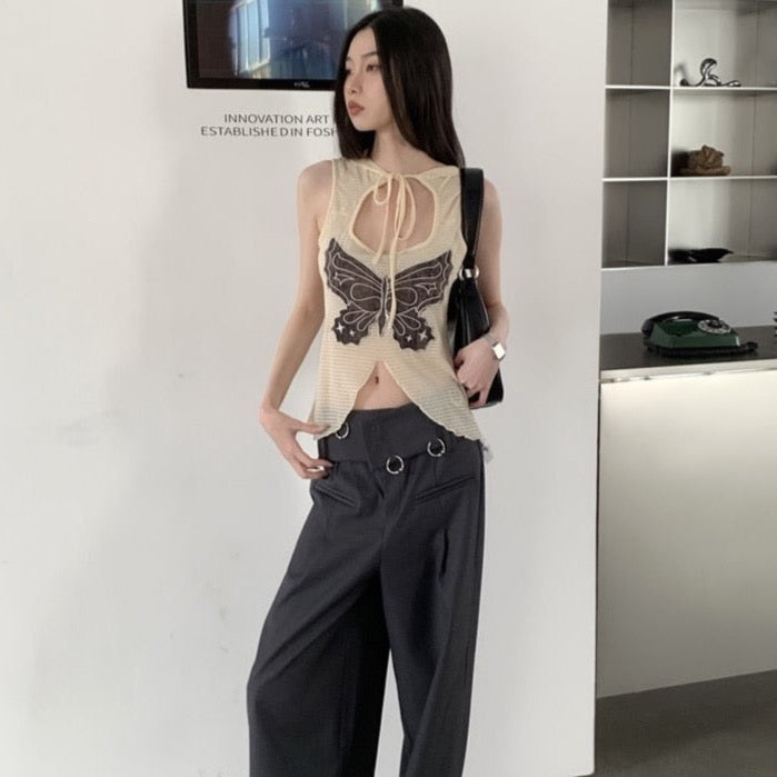 Saachi Butterfly Hooded Tank Top