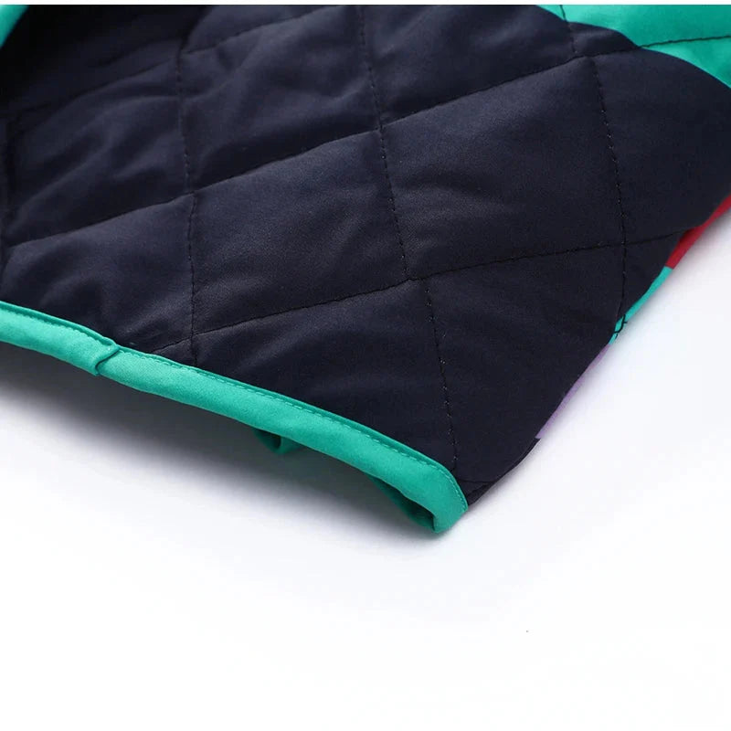 Saara Rainbow Stripe Quilted Kimono Jacket