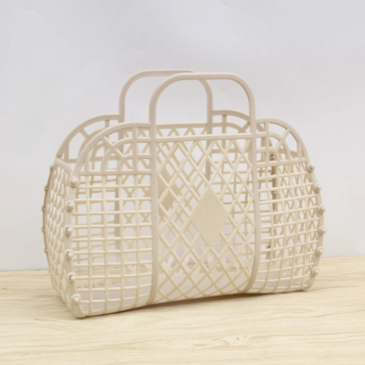 Candy Colors PVC Assembly Mesh Basket Bag
