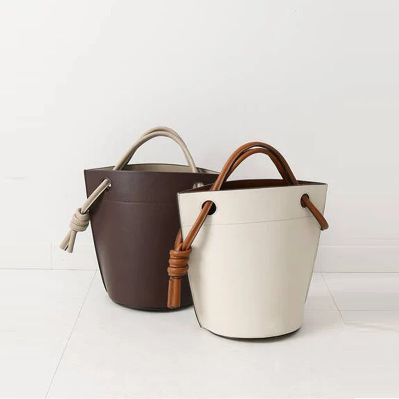Tara Minimalist Knot Detail Bucket Bags