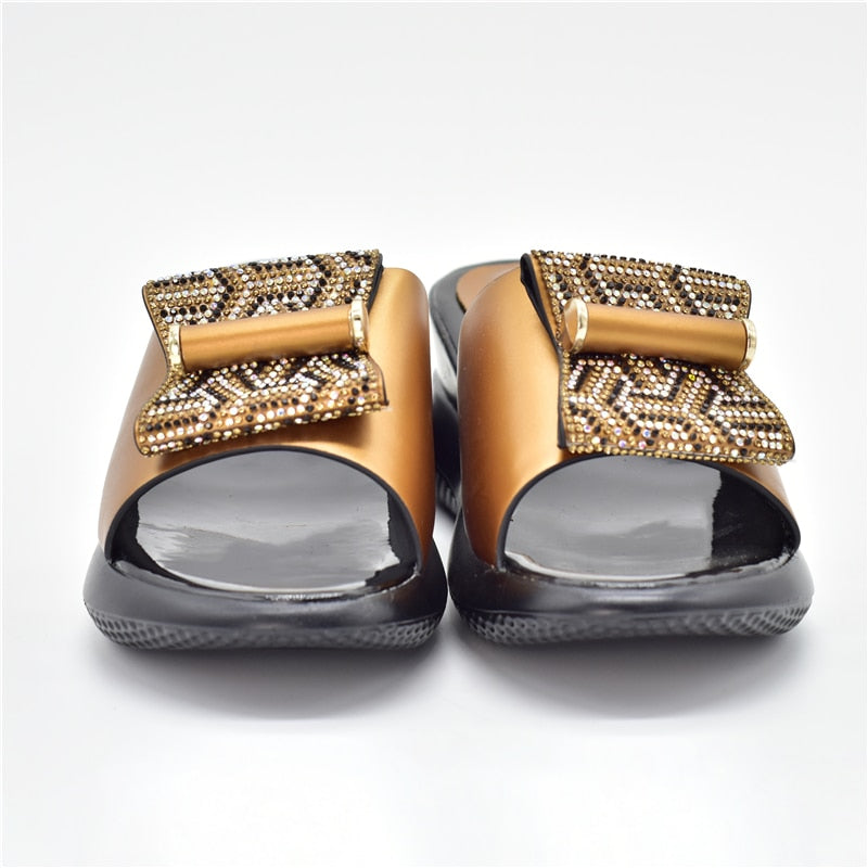 Sade Embellished Wedge Slippers - 5 Colors