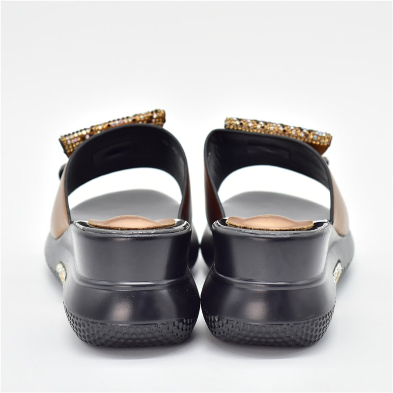 Sade Embellished Wedge Slippers - 5 Colors