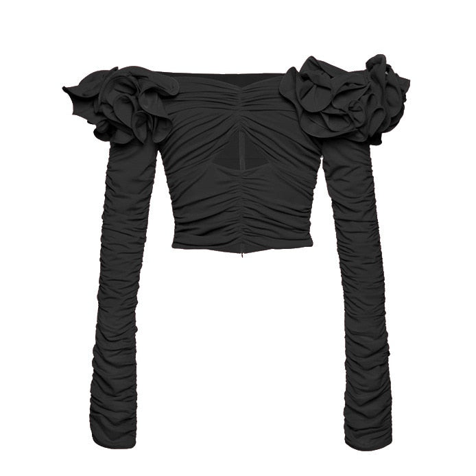 Sadie Flower Corsage Off the Shoulder Top