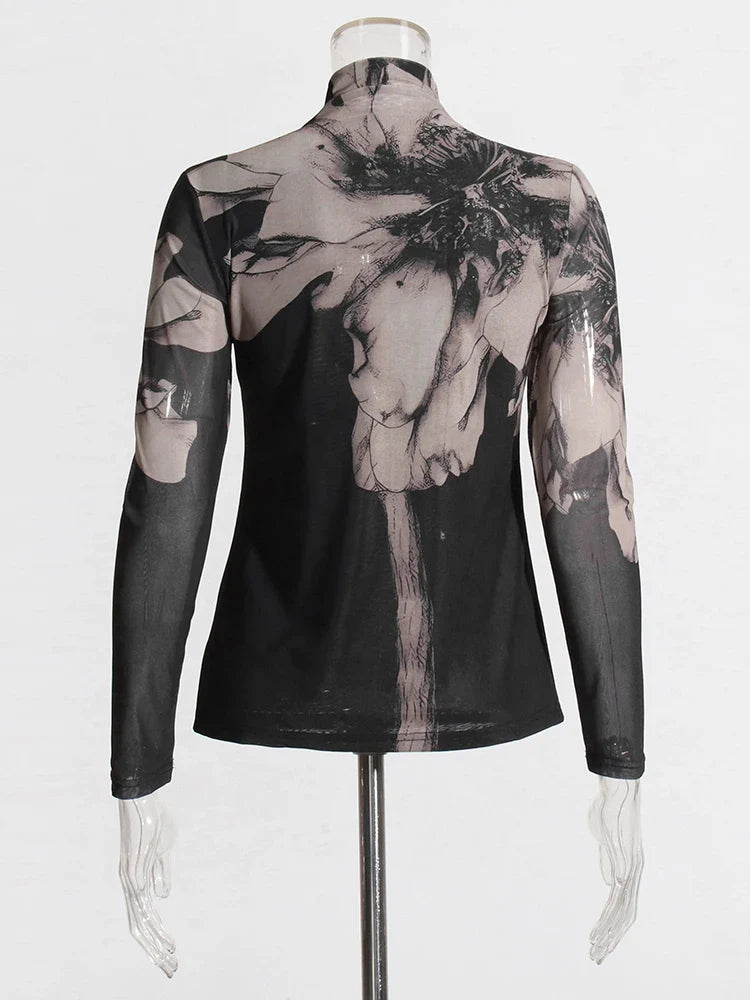 Amalie Art Floral Watercolor Print Tissue Top