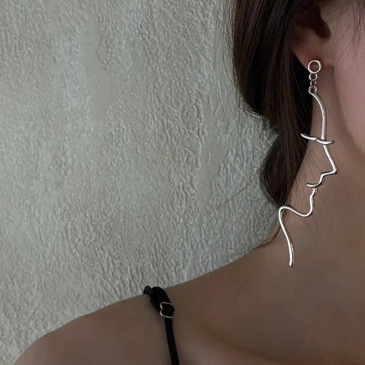 Abstract Face Shape Earrings