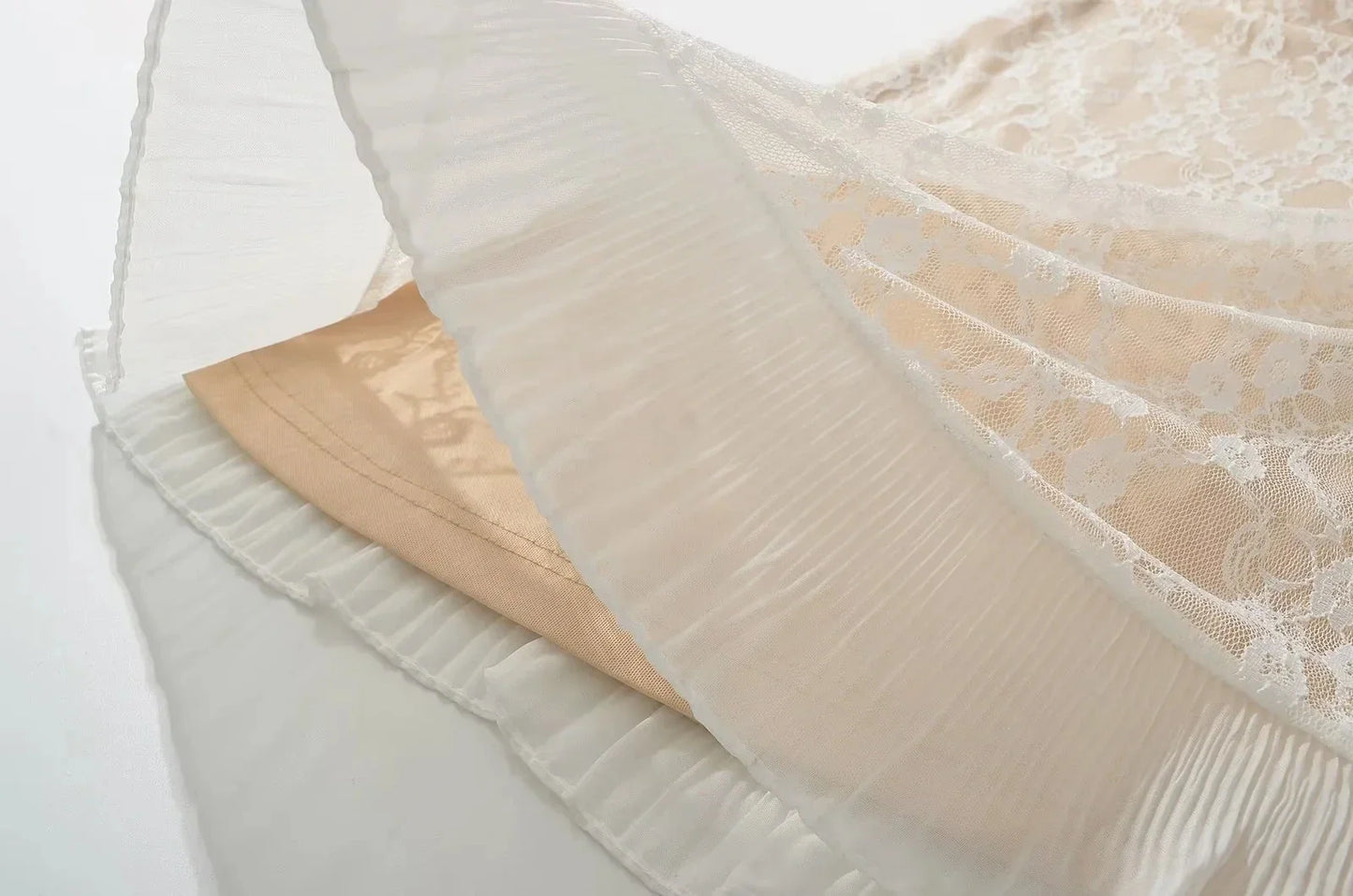 Clydie Lace Mesh Bodycon Midi Dress