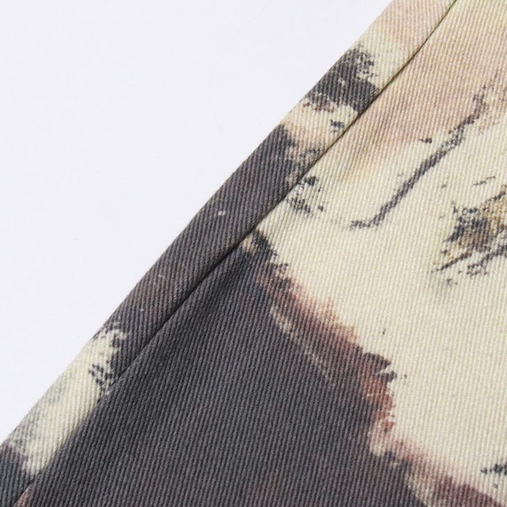 Sahara Vintage Art Prints Wide Leg Jeans