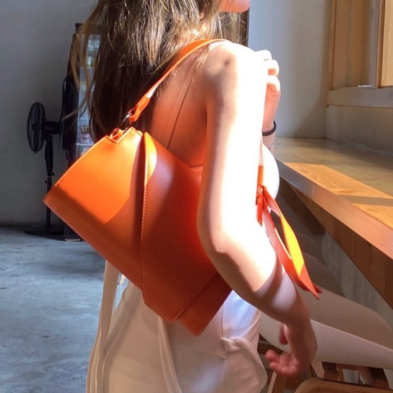 Saira Rolled Look Baguette Bag