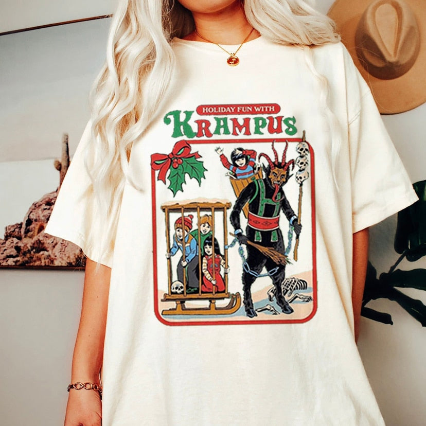 Satan Demon T-shirt Horror Devil Retro T-shirt