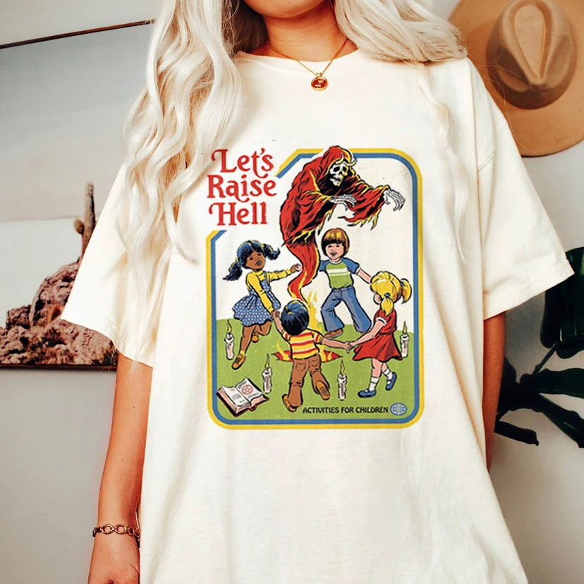 Satan Demon T-shirt Horror Devil Retro T-shirt