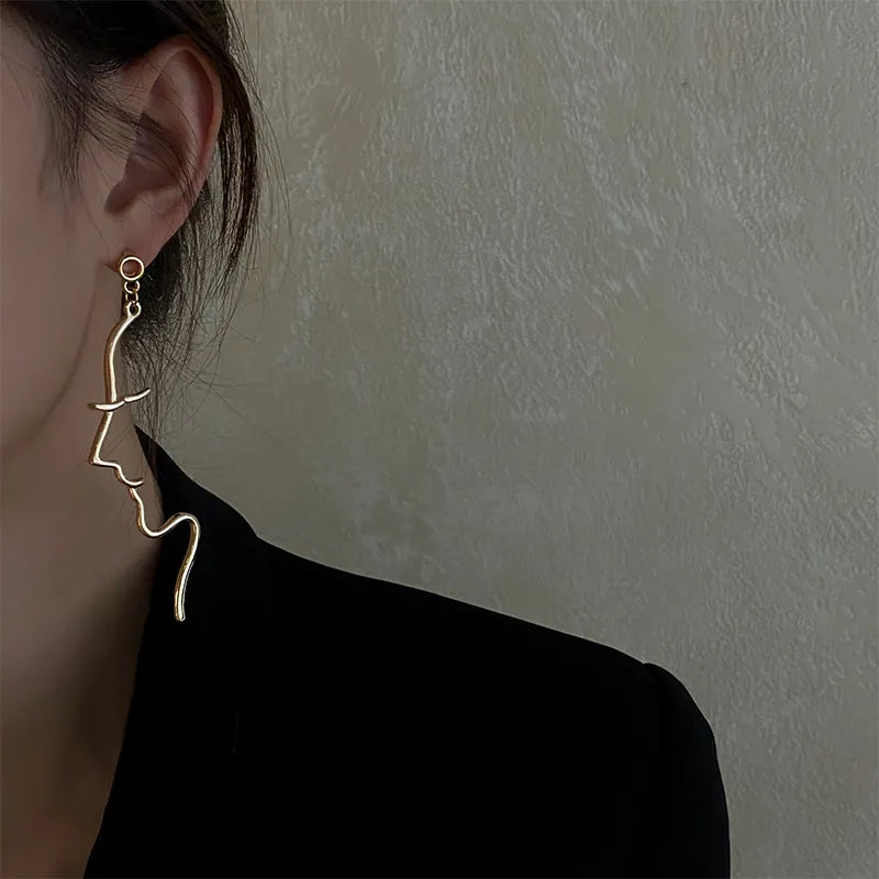 Abstract Face Shape Earrings