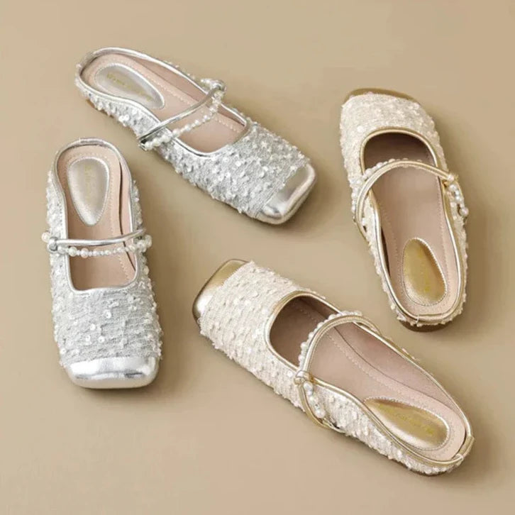 Chantelle Sequin Tweed Mules