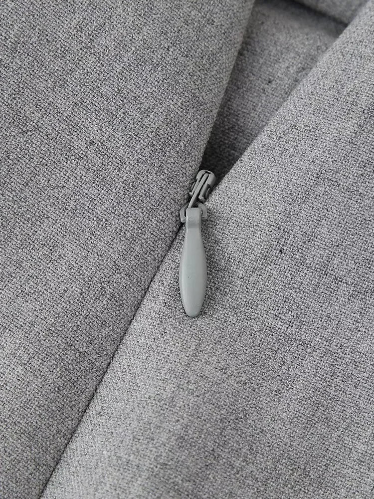 Sheila Pleated Low Waist Gray Micro Skorts