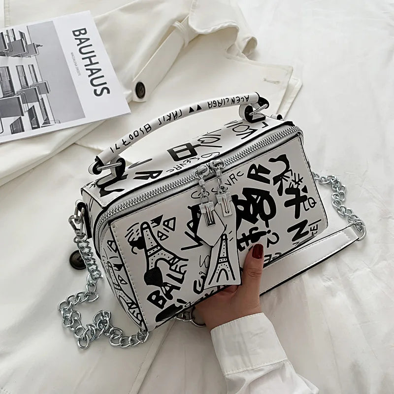 Graffiti Prints Box Bags