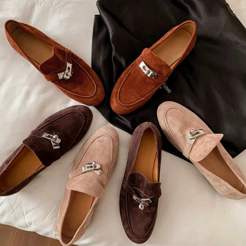 Felisberta Genuine Suede Driving Loafers