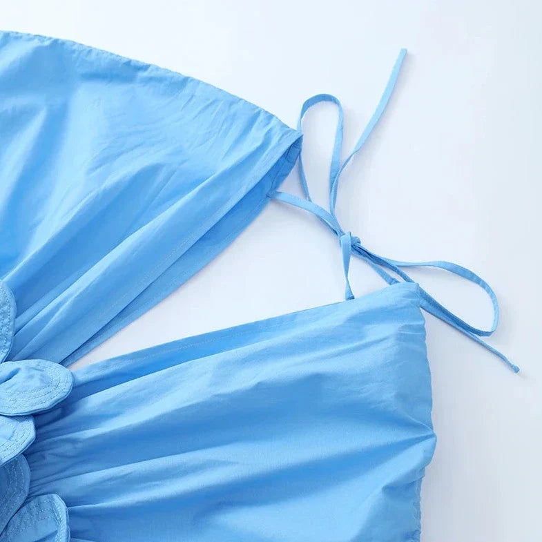 Sofia Flower Applique Maxi Dress