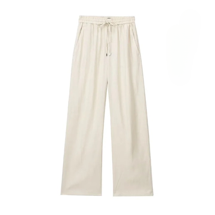 Wilma Casual Linen Look Draw String Pants