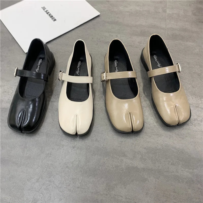 Sabitha Slipt Toe Mary Jane Ballet Flats