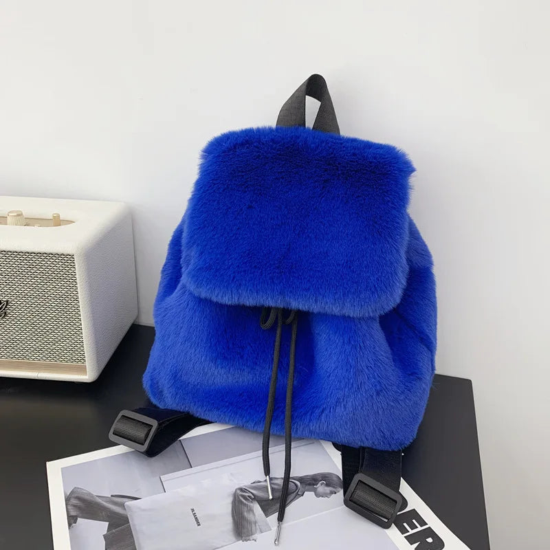 Mina Faux Fur Mini Backpacks