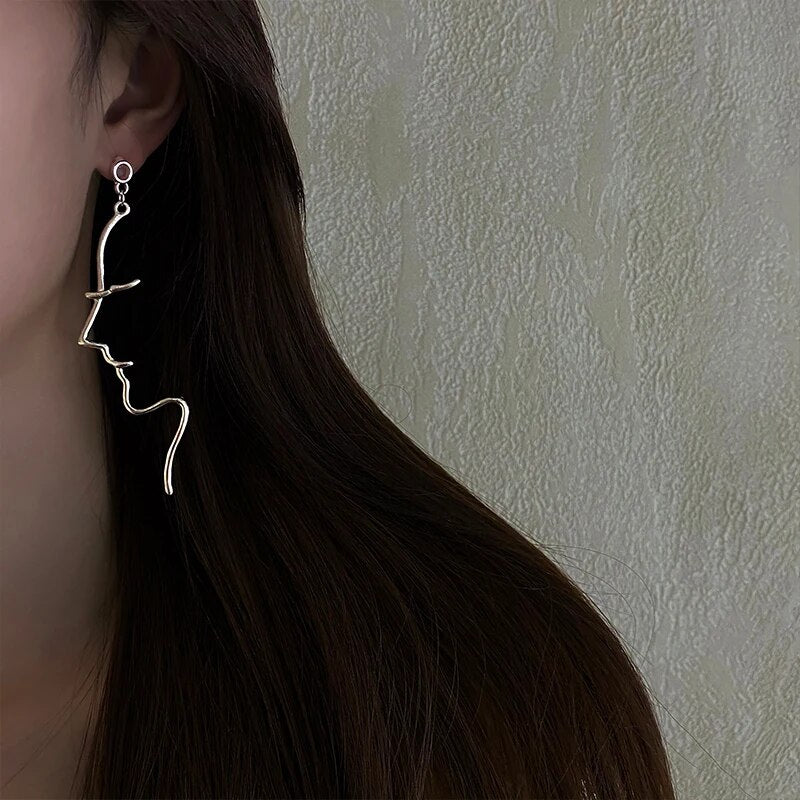 Abstract Face Shape Earrings