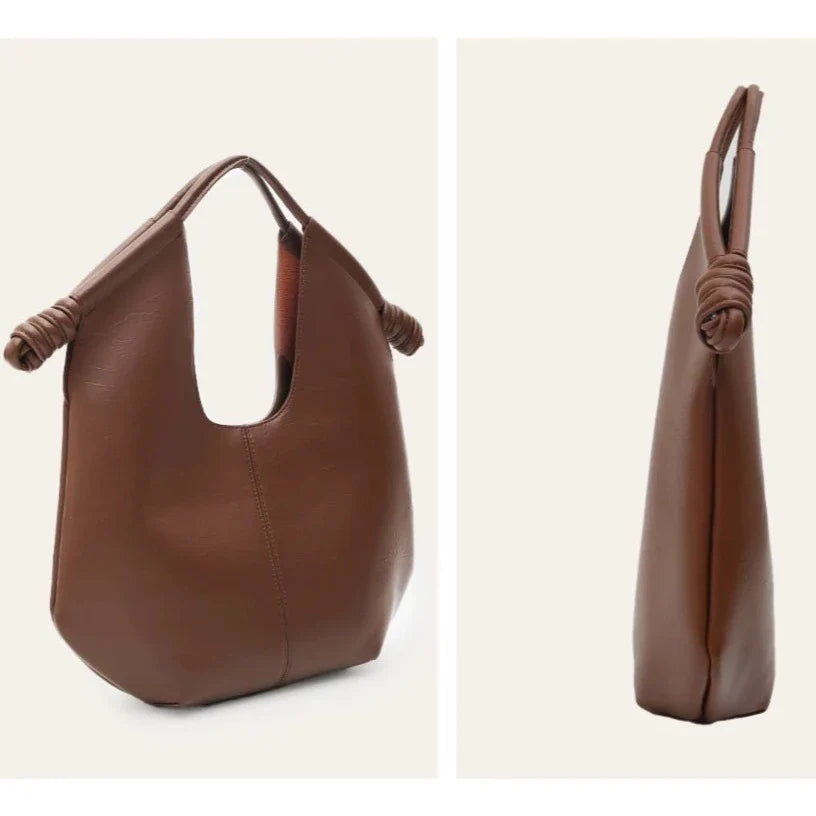 Nava Minimalist Bar Handle Hobo Bags