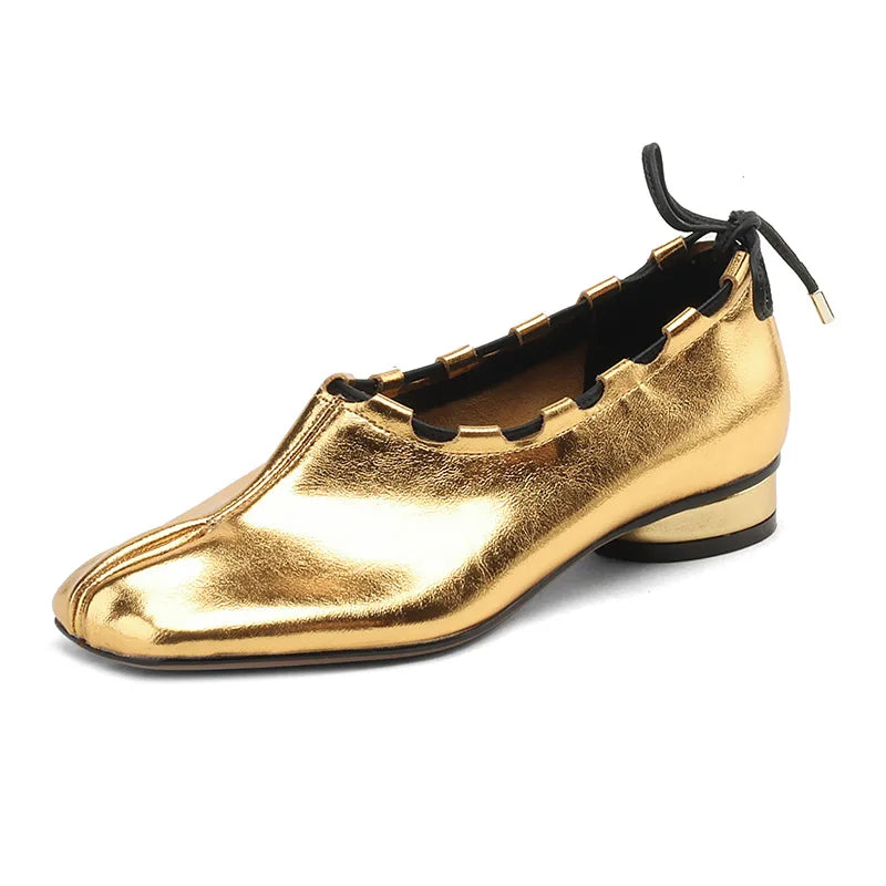 Eara Split Toe Rope Tie Moccasin Flats