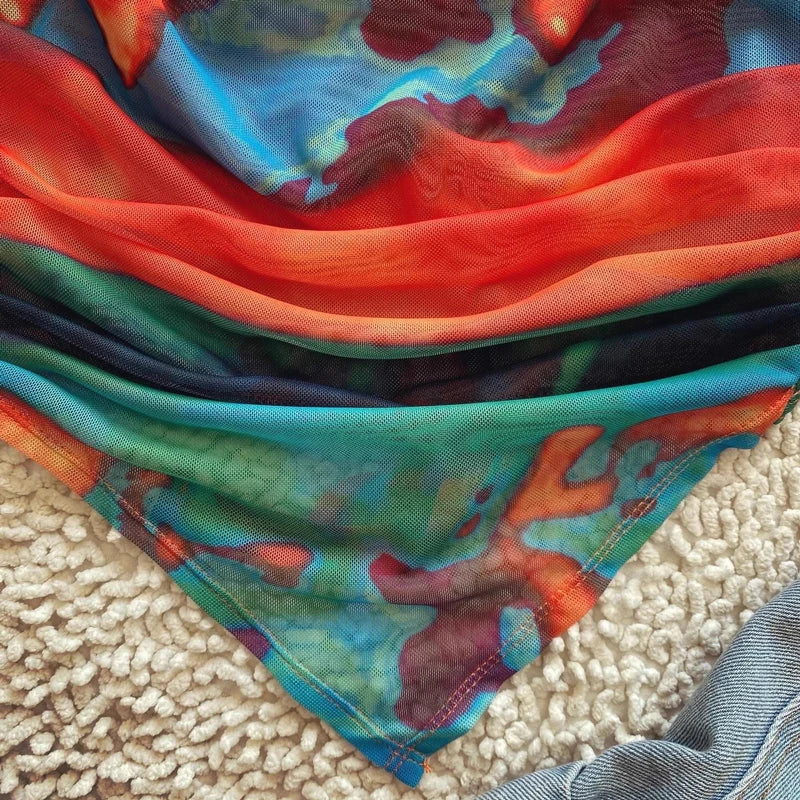 Josie Colorful Mesh Bra Top