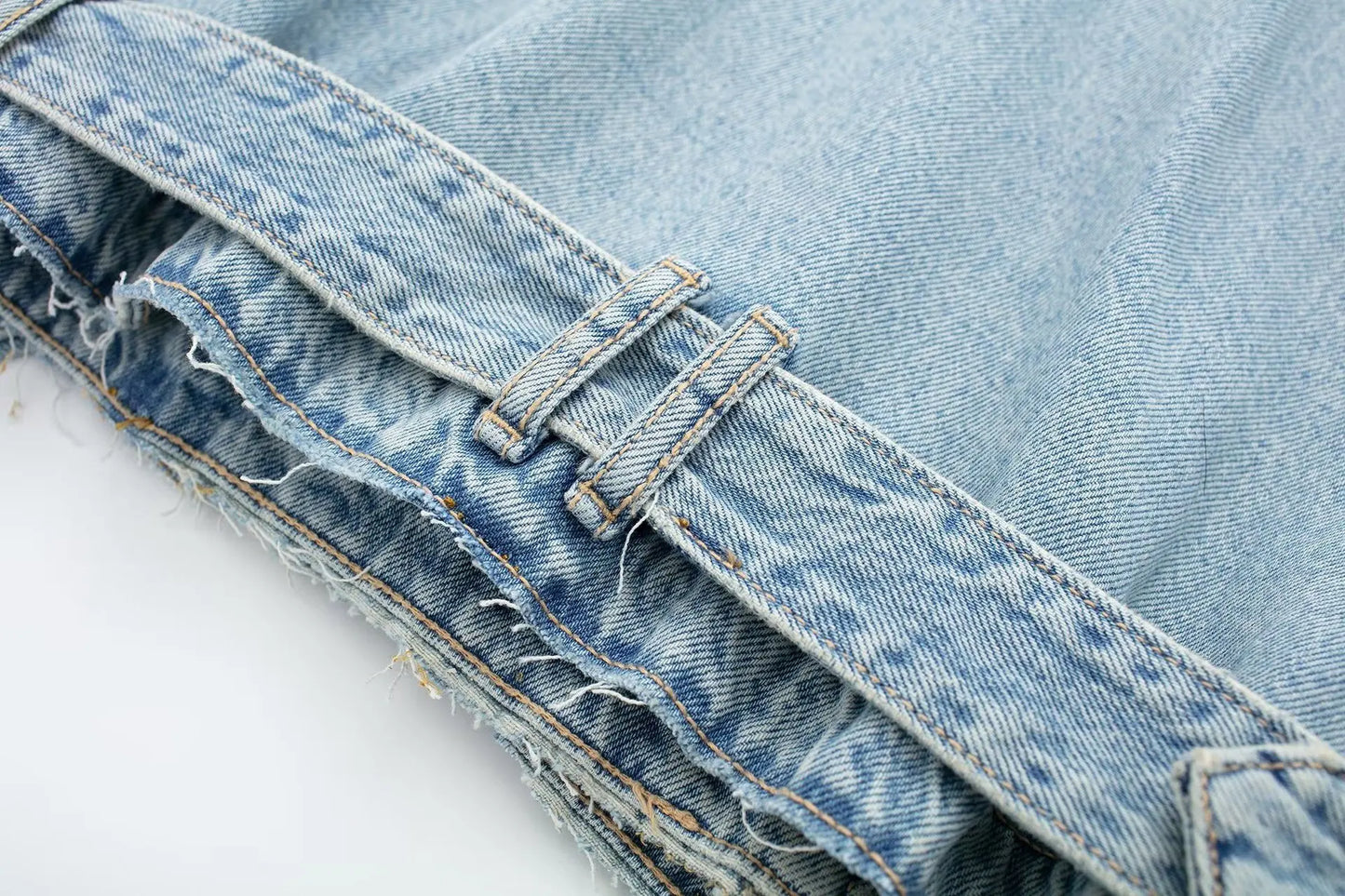 Rhea Cropped Denim Biker Jacket