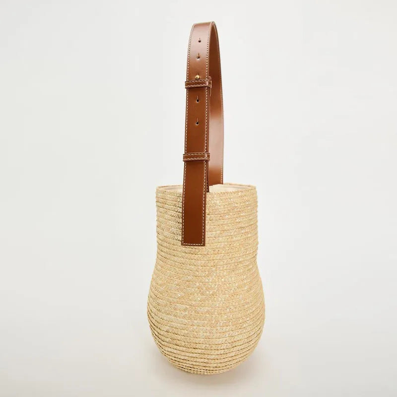 Nestari  Cyndrical Mini Straw Bag