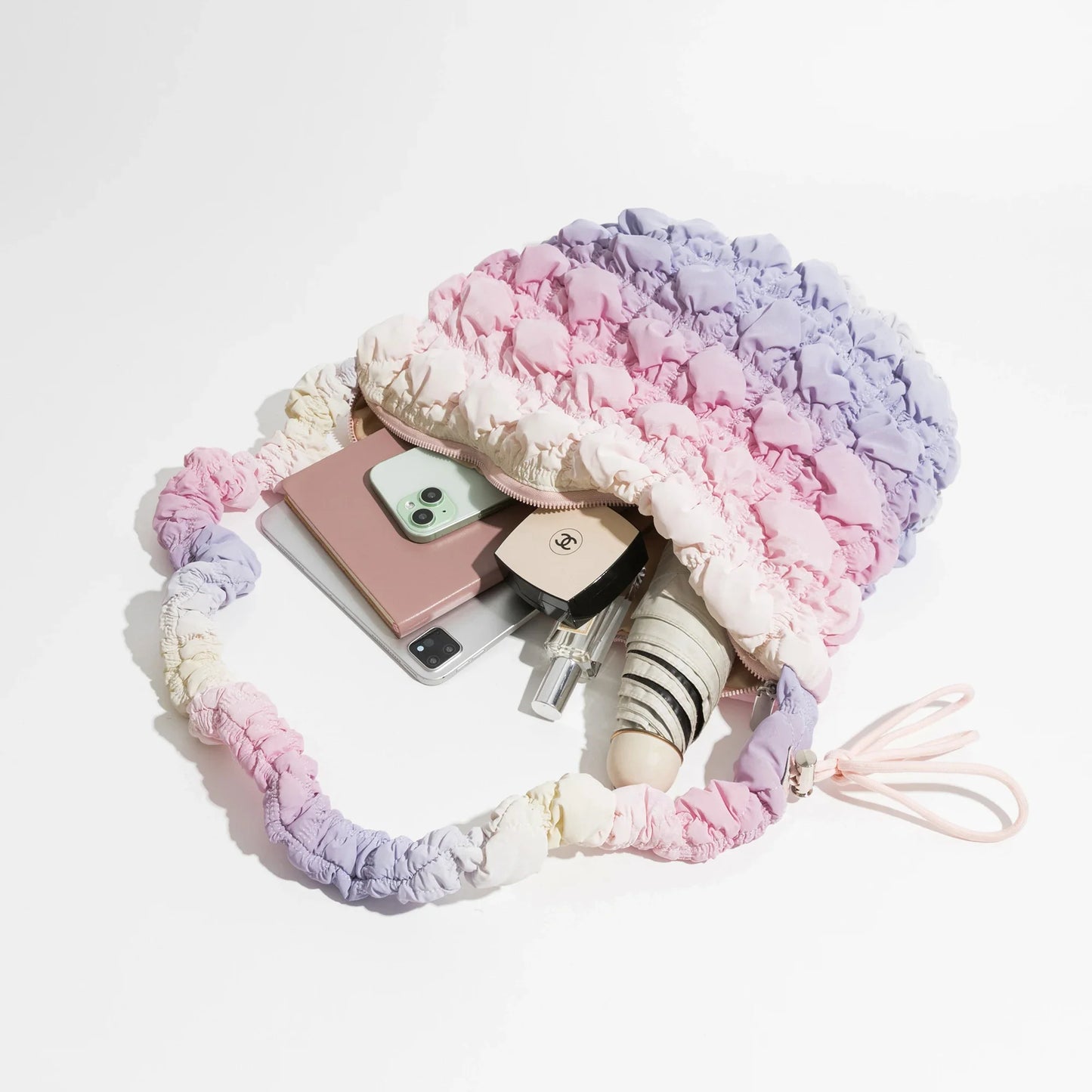 Sambria Pastel Ombre Quilted Waffle Bags