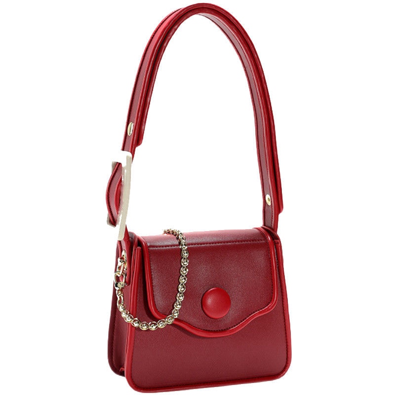 Scarla Retro Button and Chain Shoulder Bag