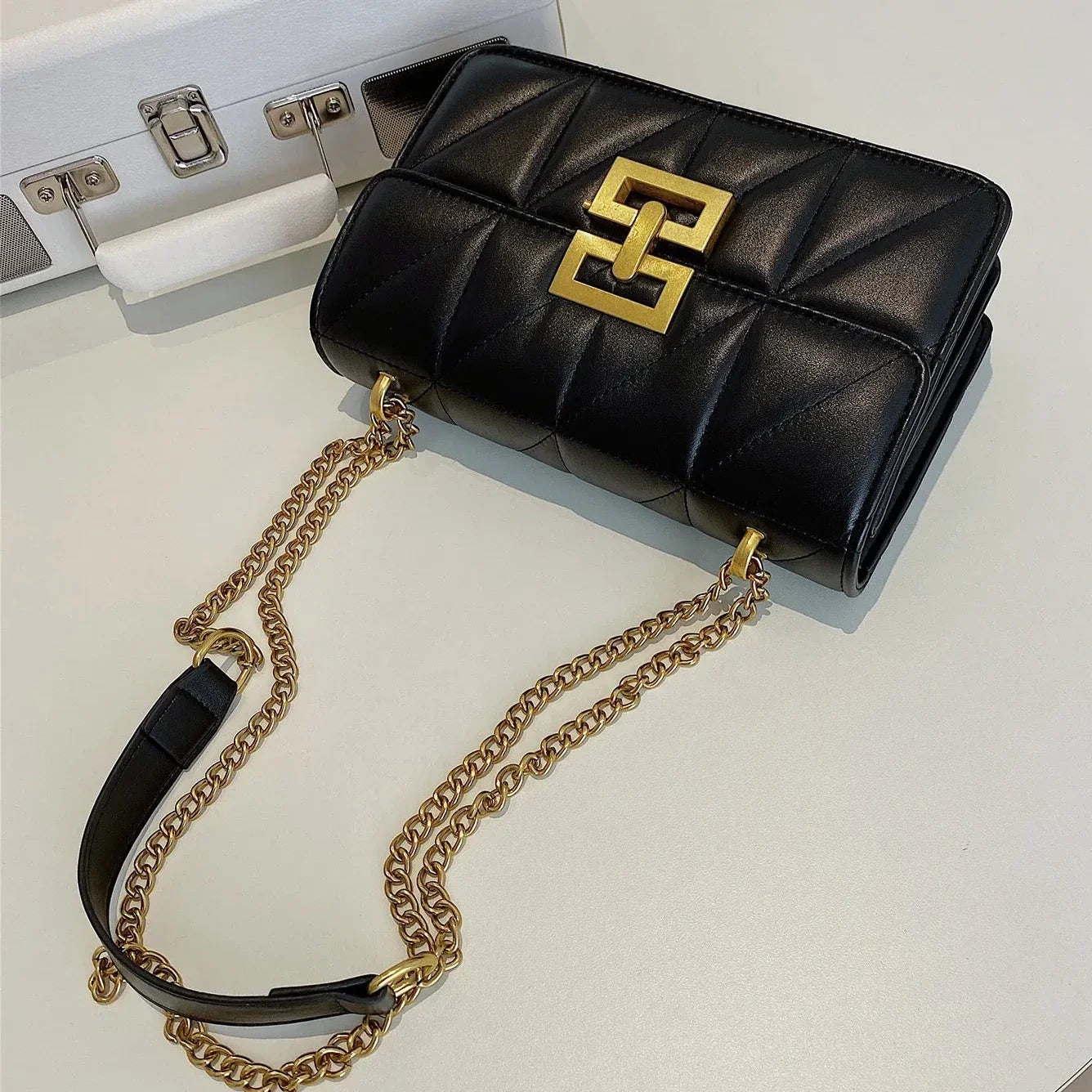 Willemina Square Quilted Flap Bag