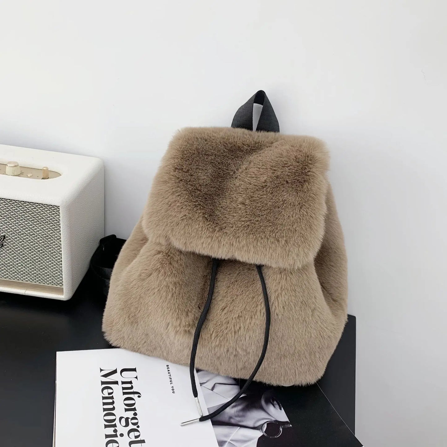 Mina Faux Fur Mini Backpacks