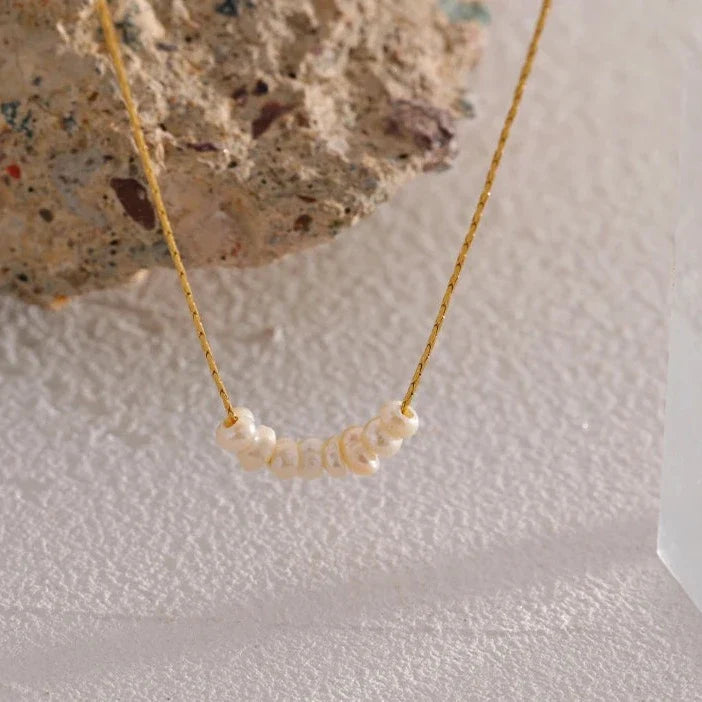 Natural Pearl String Beads Necklace