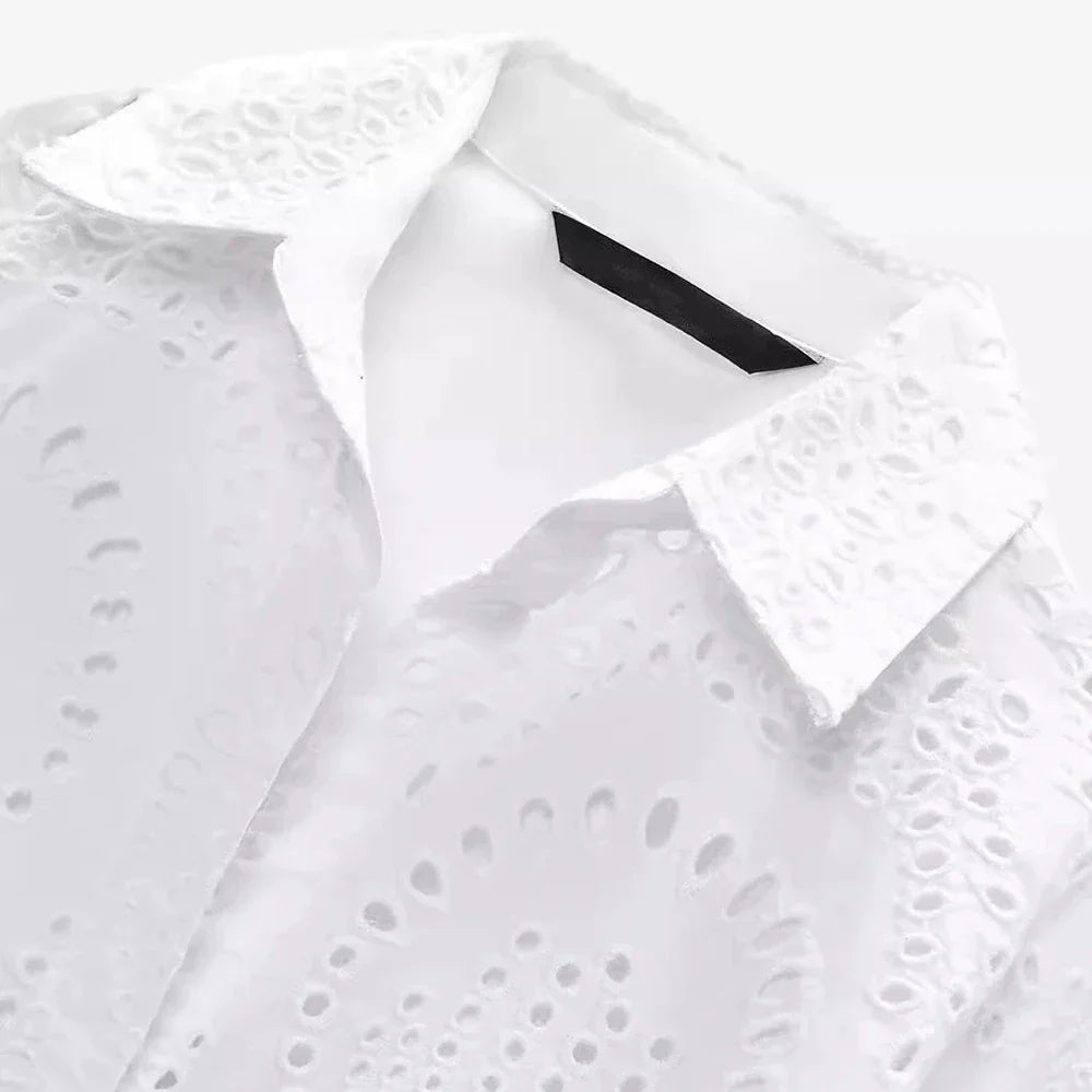 Tulsa Motif Embroidery Casual Shirts