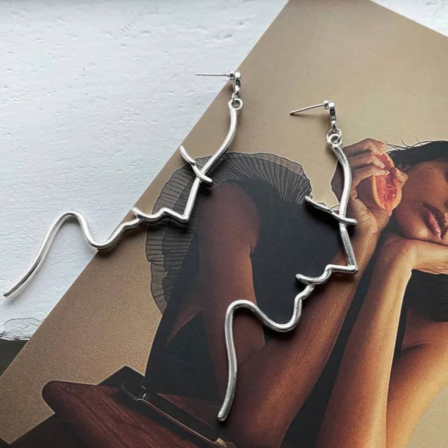 Abstract Face Shape Earrings