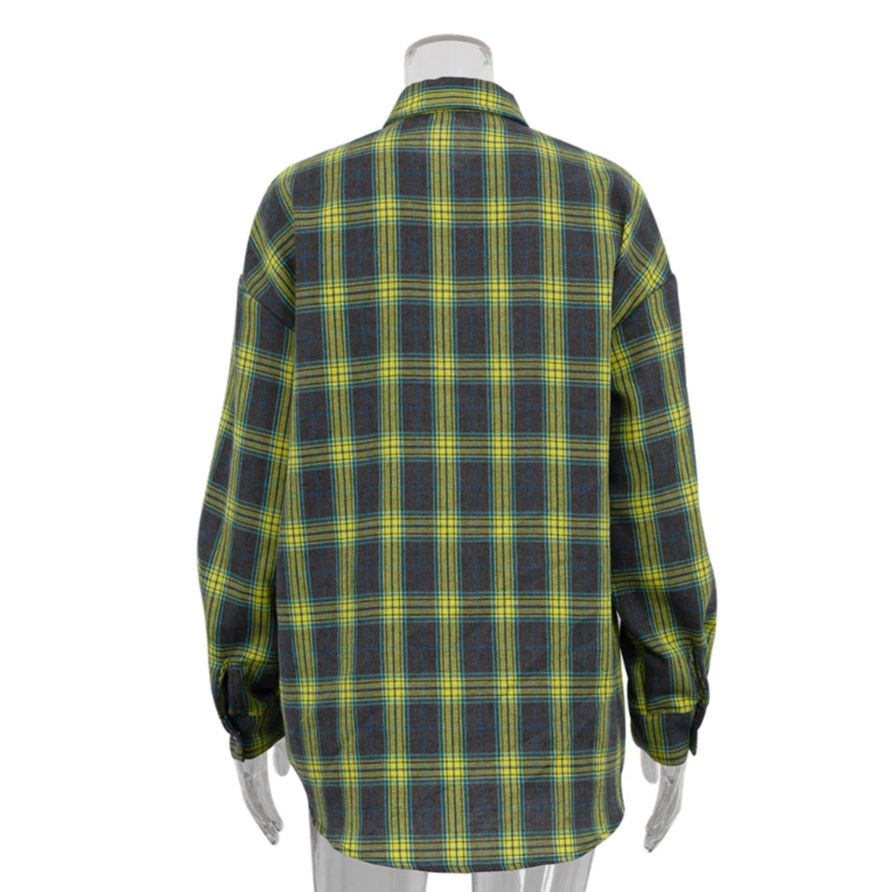 Clri Oversized Plaid Shirts