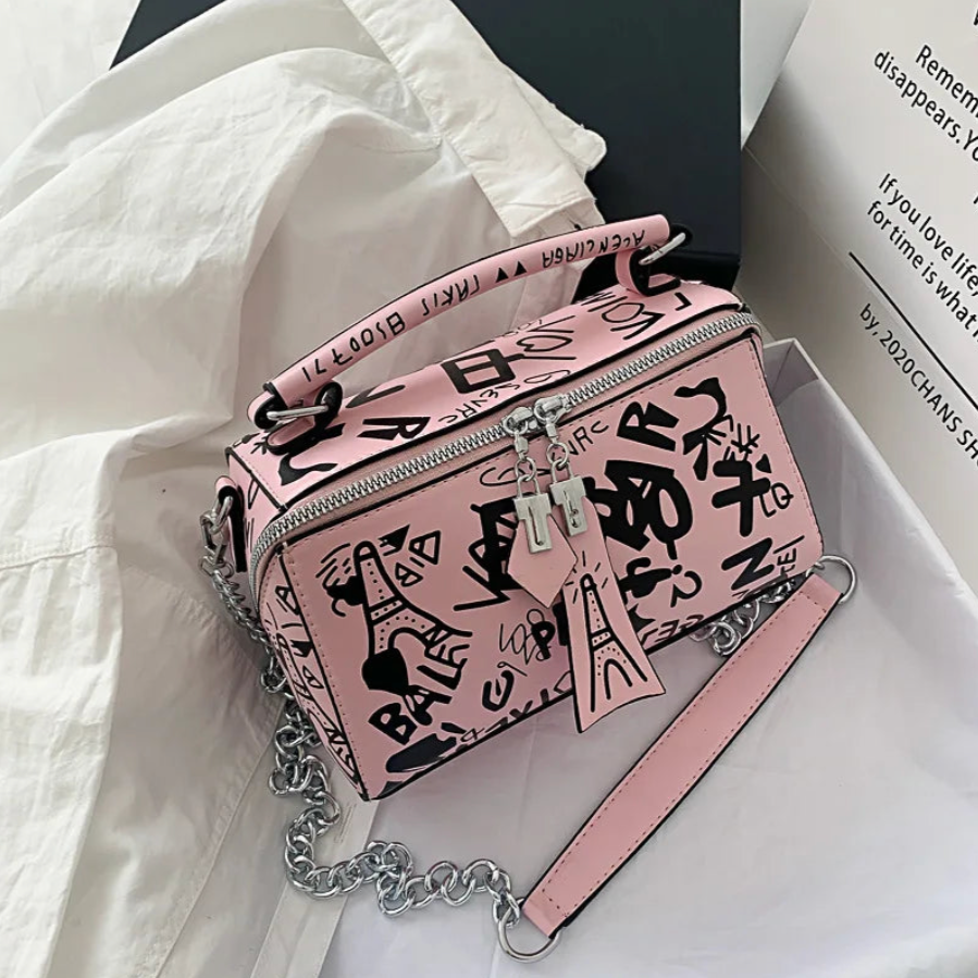 Graffiti Prints Box Bags