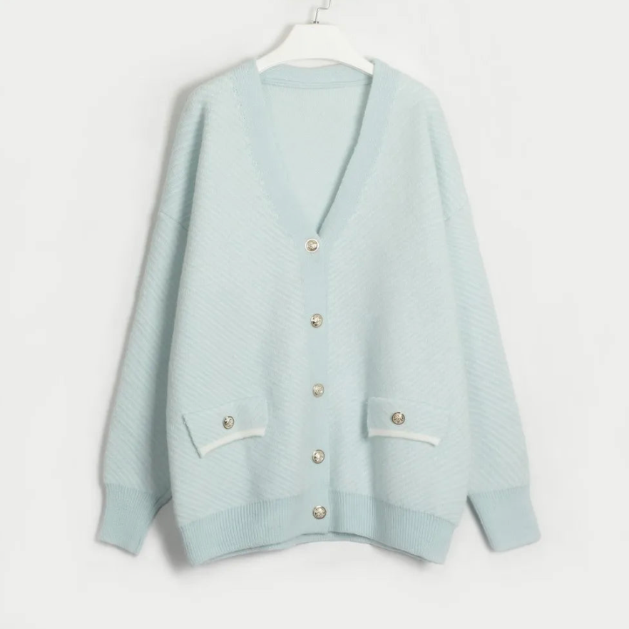 Daviana Herringbone Cardigan