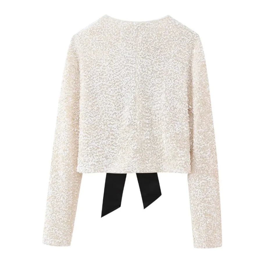 Coco Bow Tie Sequin Jacket