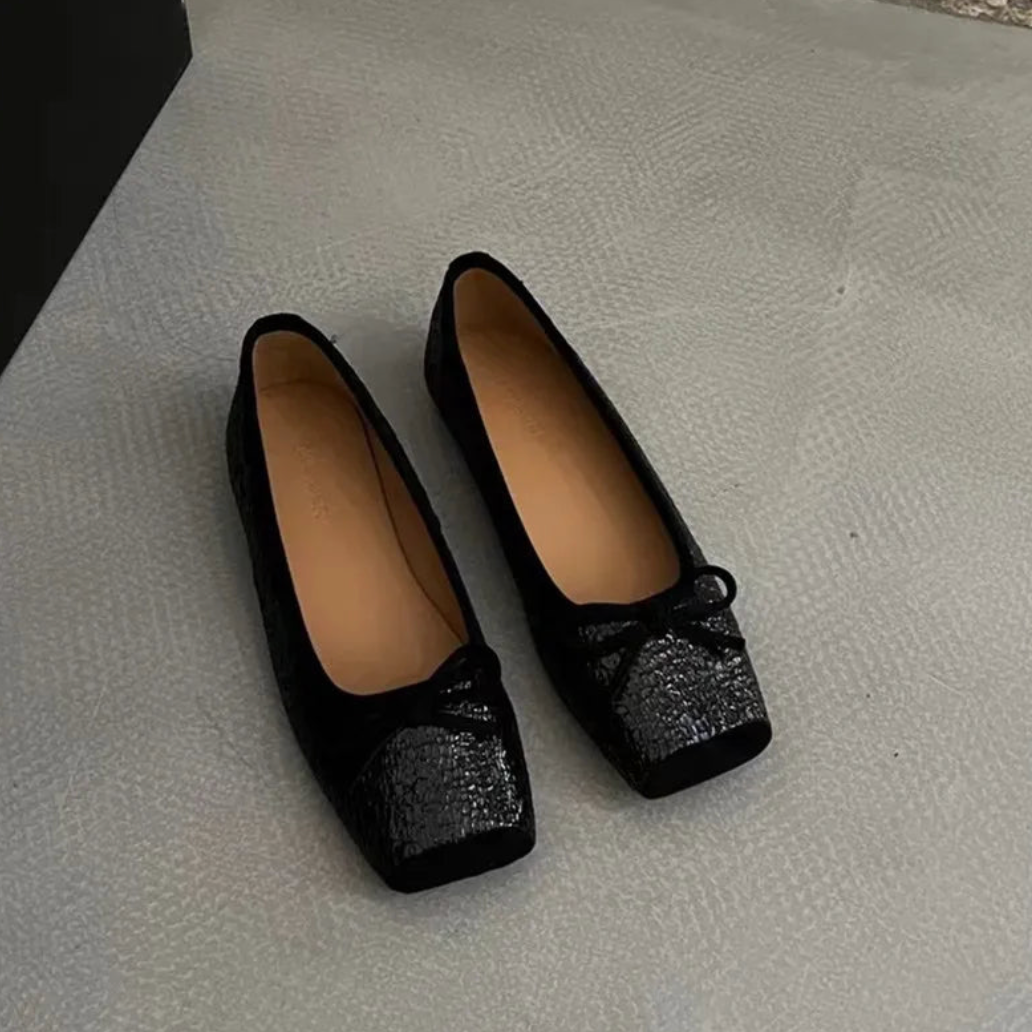 Rafaella Crinkle Metal Effect Ballet Flats