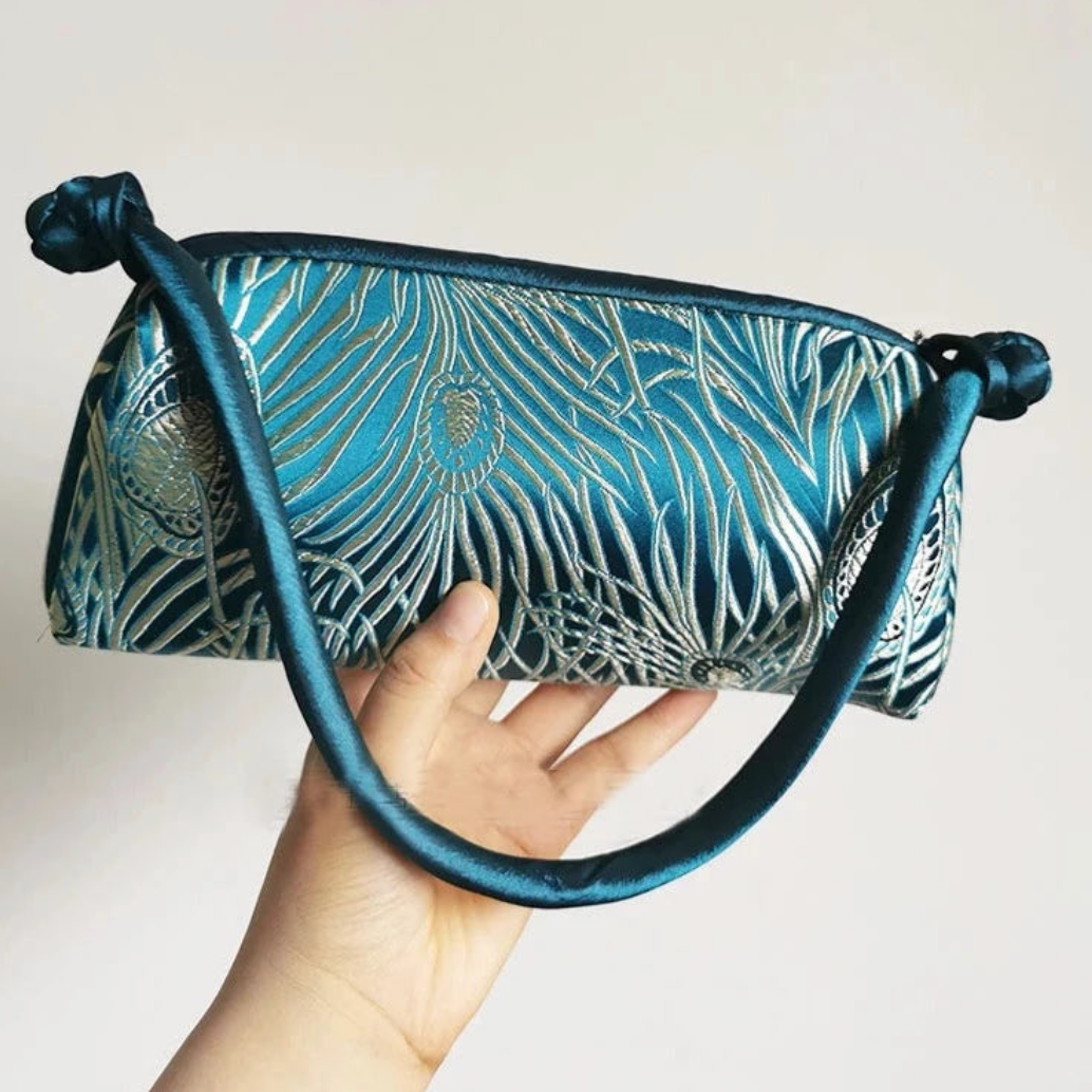 Kexin Silk Embroidery Cheongsam Mini Tote