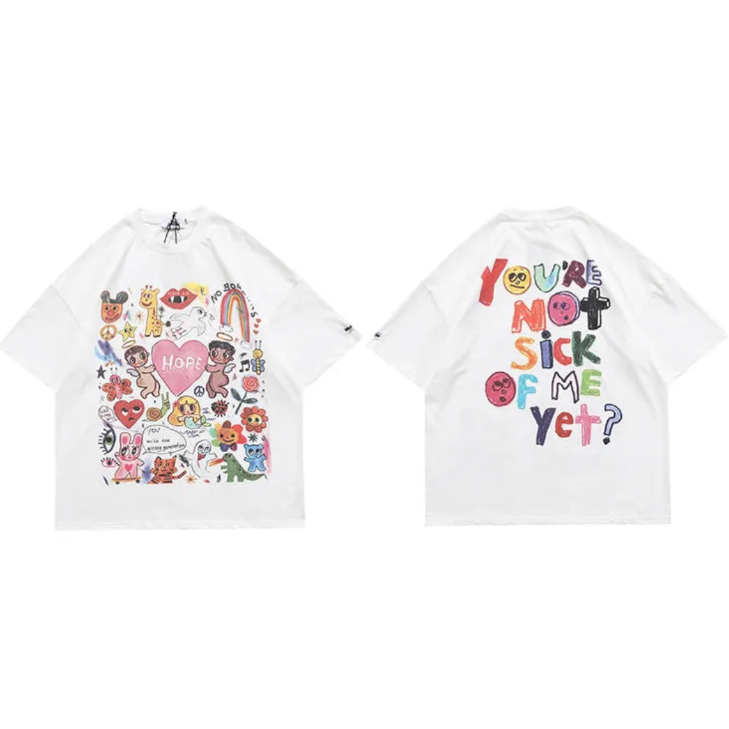Unisex Oversized Graffiti Hip Hop T-Shirts